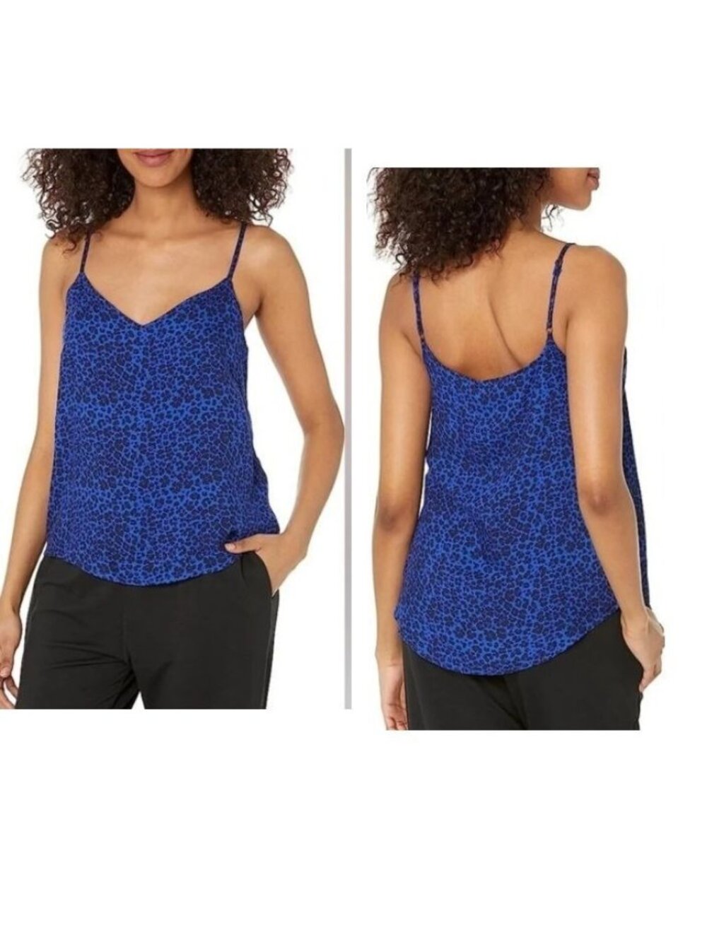 PJ Salvage Women's Blueberry Fields Pajama/ Lounge Cami, Royal Blue, L